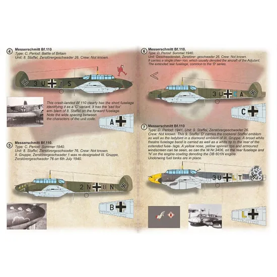 Print Scale 72-538 1/72 Messerschmitt Bf-110 Part 1