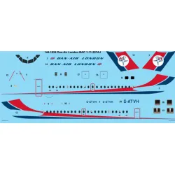 26decals 144-1024 1/144 Dan-air London Final Livery Bac 1-11-200 Laser Decal