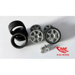 Mf-zone Tk24105 1/24 Speedline 18inch Pirelli Tyres Subaru Impreza Wrx Hasegawa Resin Kit