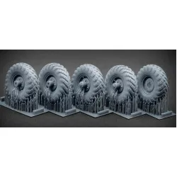 Scalex Wm-35005s 1/35 Gaz-66 Sagged Wheel Set For Trumpeter