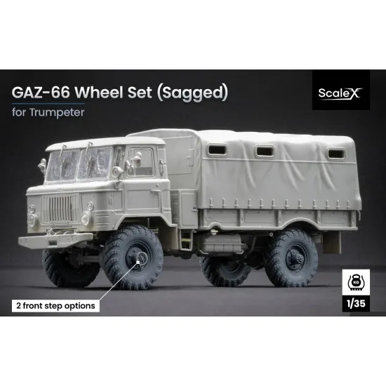 Scalex Wm-35005s 1/35 Gaz-66 Sagged Wheel Set For Trumpeter