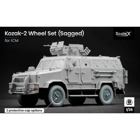 Scalex Wm-35006s 1/35 Kozak 2 Sagged Wheel Set For Icm
