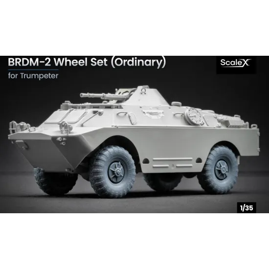 Scalex Wm-35013 1/35 Brdm 2 Ordinary Wheel Set For Trumpeter