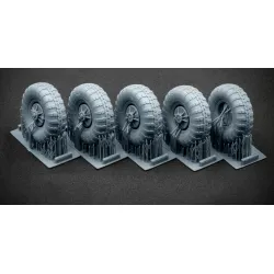 Scalex Wm-35013s 1/35 Brdm 2 Sagged Wheel Set For Trumpeter