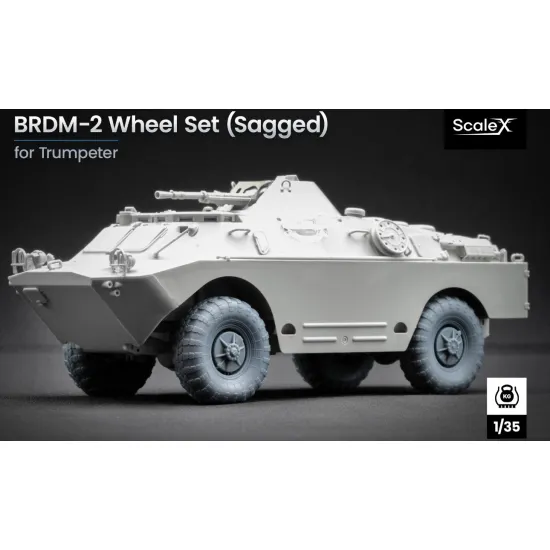 Scalex Wm-35013s 1/35 Brdm 2 Sagged Wheel Set For Trumpeter