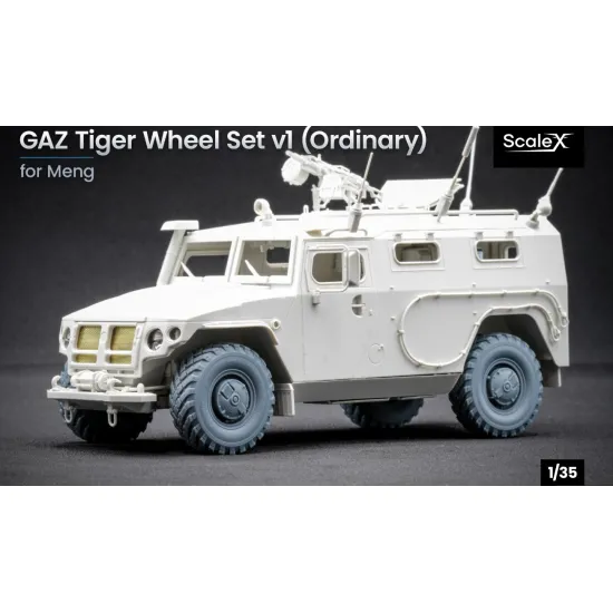 Scalex Wm-35015 1/35 Gaz Tiger V1 Ordinary Wheel Set For Meng