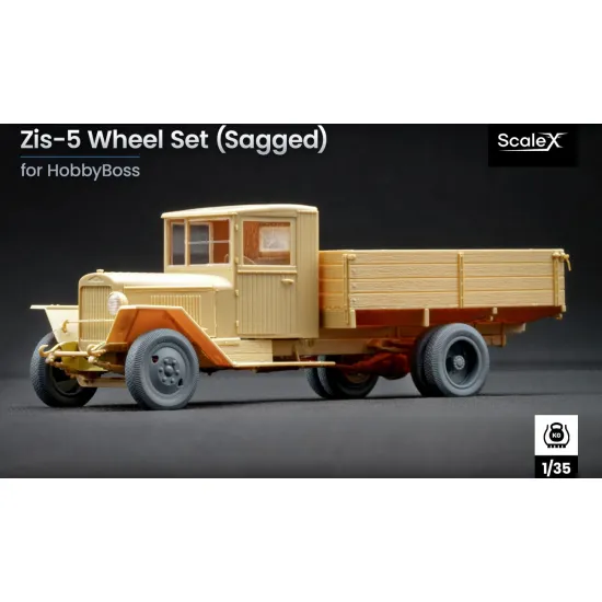 Scalex Ww-35002s 1/35 Zis-5 Sagged Wheel Set For Hobbyboss