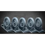 Scalex Ww-35003s 1/35 Kubelwagen Type 82 Sagged Wheel Set For Meng Tamiya