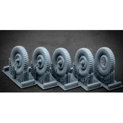 Scalex Ww-35003s 1/35 Kubelwagen Type 82 Sagged Wheel Set For Meng Tamiya