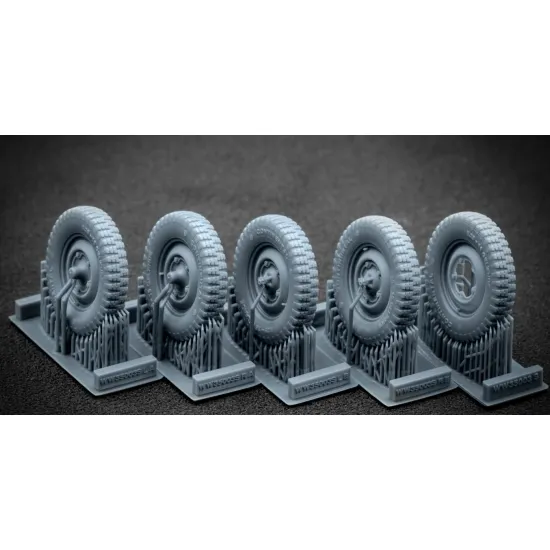 Scalex Ww-35003s 1/35 Kubelwagen Type 82 Sagged Wheel Set For Meng Tamiya