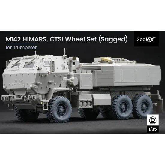 Scalex Wm-35012s 1/35 Himars V2 Sagged Wheel Set For Trumpeter