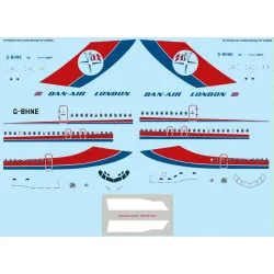 26decals 72-125 1/72 Dan Air London Boeing 727-200 Decal For Aircraft