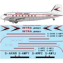26decals 72-146 1/72 Intra Jersey C-47 Decal For Aircraft