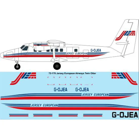 26decals 72-170 1/72 Jersey European Twin Otter Decal For Aircraft
