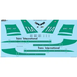 26decals 200-10 1/200 Trans International Dc-10-30 Laser Decal For Aircraft