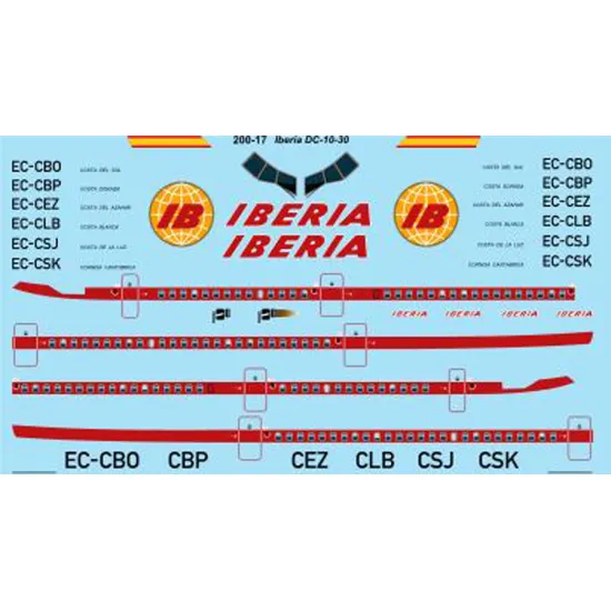 26decals 200-17 1/200 Iberia Dc-10-30 Laser Decal