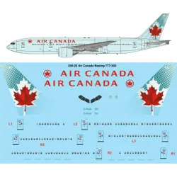 26decals 200-25 1/200 Air Canada Boeing 777-200 Laser Decal