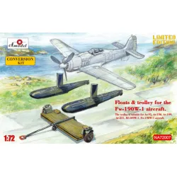 Amodel Na72007 1/72 Floats Trolley Fw190w-1 Trolley Ar-95 Ar196 Ar199 Bf-109w-1