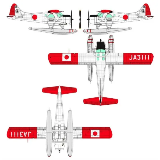 Dora Wings 48060 1/48 Dhc-2 Beaver Floatplane Plastic Model Kit