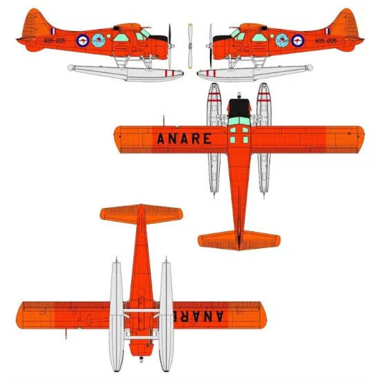 Dora Wings 48060 1/48 Dhc-2 Beaver Floatplane Plastic Model Kit