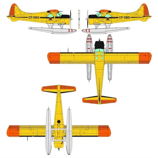 Dora Wings 48060 1/48 Dhc-2 Beaver Floatplane Plastic Model Kit