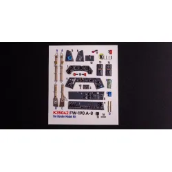 Kelik K35042 1/35 Fw-190a-8 - Interior 3d Decals For Border Models Kit