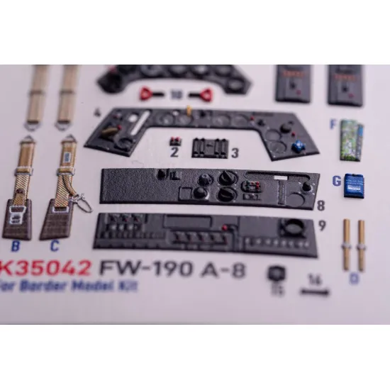 Kelik K35042 1/35 Fw-190a-8 - Interior 3d Decals For Border Models Kit