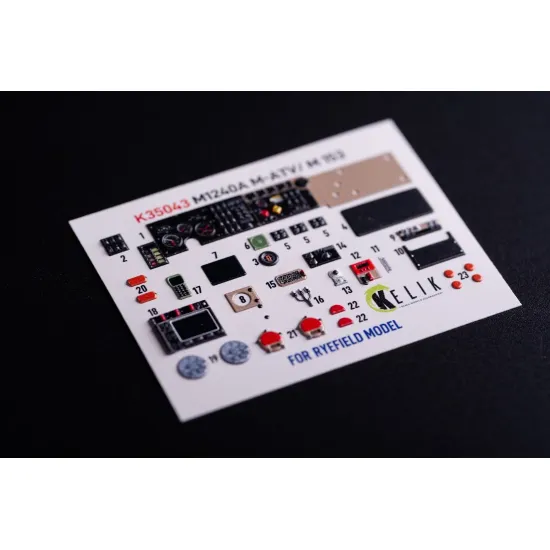 Kelik K35043 1/35 M1240a M-atv - Interior 3d Decals For Rfm Kit