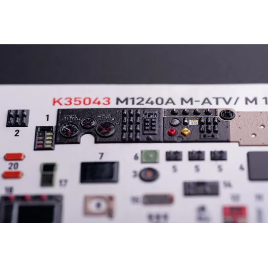 Kelik K35043 1/35 M1240a M-atv - Interior 3d Decals For Rfm Kit