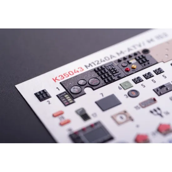 Kelik K35043 1/35 M1240a M-atv - Interior 3d Decals For Rfm Kit