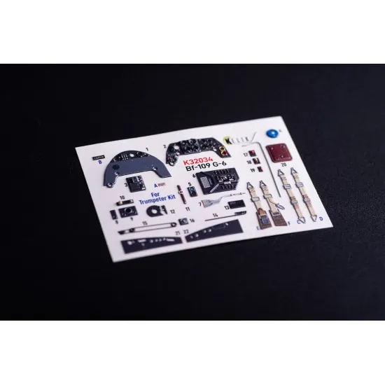 Kelik K32034 1/32 Bf-109 G-6 - Interior 3d Decals For Trumpeter Kit