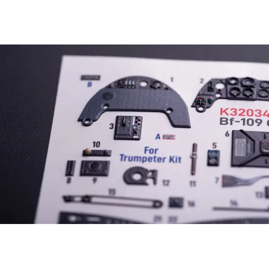 Kelik K32034 1/32 Bf-109 G-6 - Interior 3d Decals For Trumpeter Kit