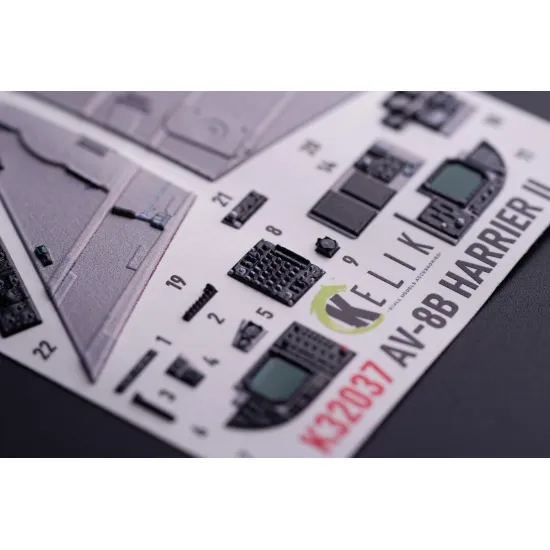 Kelik K32037 1/32 Av-8 Harrier - Interior 3d Decals For Trumpeter Kit