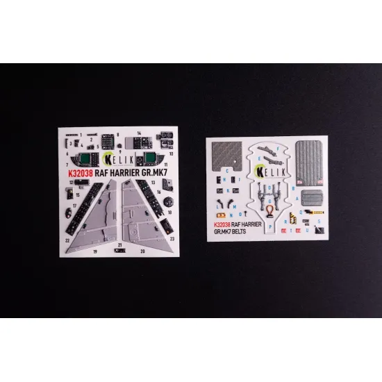 Kelik K32038 1/32 Gr Mk7 Harrier - Interior 3d Decals For Trumpeter Kit