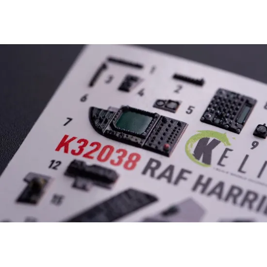 Kelik K32038 1/32 Gr Mk7 Harrier - Interior 3d Decals For Trumpeter Kit