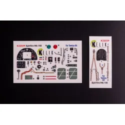 Kelik K32039 1/32 Spitfire Mk Viii - Interior 3d Decals For Tamiya Kit