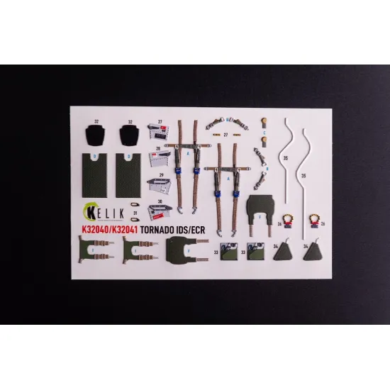 Kelik K32041 1/32 Tornado Ecr - Interior 3d Decals For Italeri Kit
