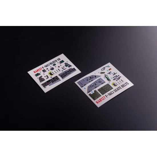 Kelik K48127 1/48 F-16cj - Interior 3d Decals For Tamiya Kit