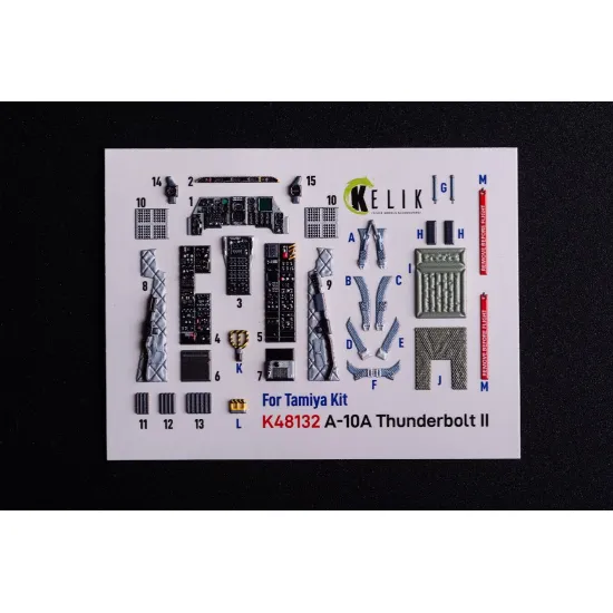 Kelik K48132 1/48 A-10a - Interior 3d Decals For Tamiya Kit