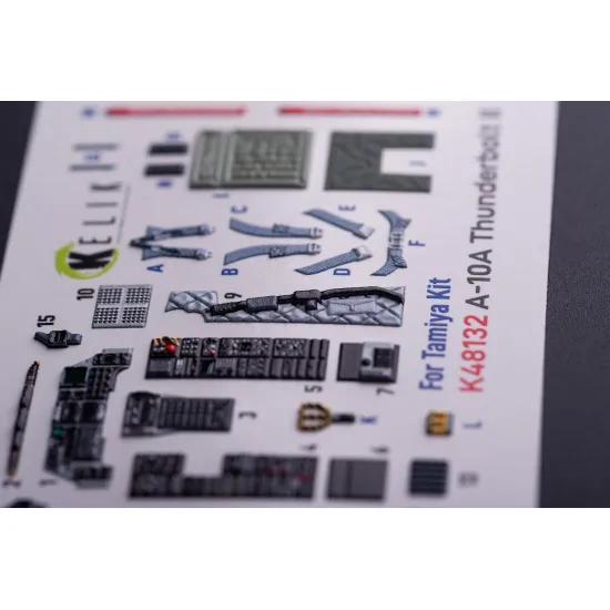 Kelik K48132 1/48 A-10a - Interior 3d Decals For Tamiya Kit