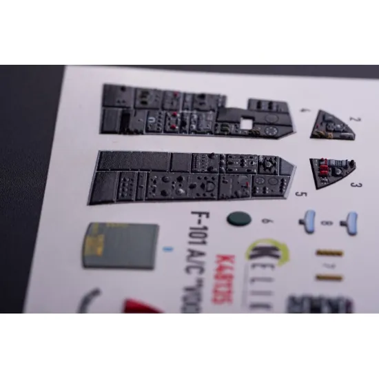 Kelik K48135 1/48 F-101a/C Voodoo - Interior 3d Decals For Zimi Model/Kittyhawk Kit