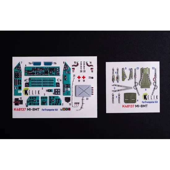 Kelik K48137 1/48 Mi-8mt - Interior 3d Decals For Trumpeter Kit