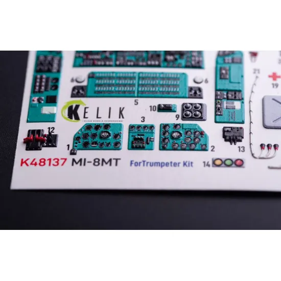 Kelik K48137 1/48 Mi-8mt - Interior 3d Decals For Trumpeter Kit