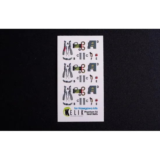 Kelik K72068 1/72 Rf-4b - Interior 3d Decals For Hasegawa Kit