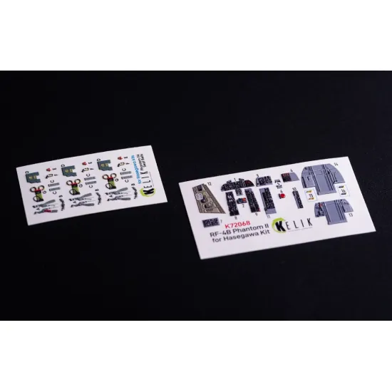Kelik K72068 1/72 Rf-4b - Interior 3d Decals For Hasegawa Kit