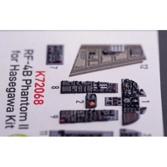 Kelik K72068 1/72 Rf-4b - Interior 3d Decals For Hasegawa Kit