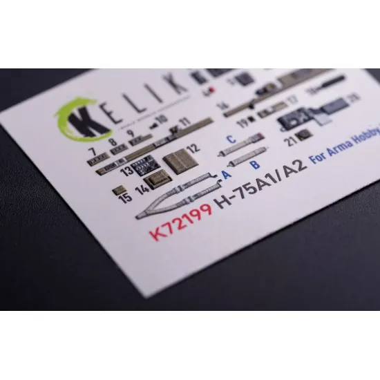 Kelik K72199 1/72 H-75a1/Ar - Interior 3d Decals For Arma Hobby Kit