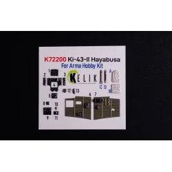 Kelik K72200 1/72 Ki-43-ii Hayabusa - Interior 3d Decals For Arma Hobby Kit