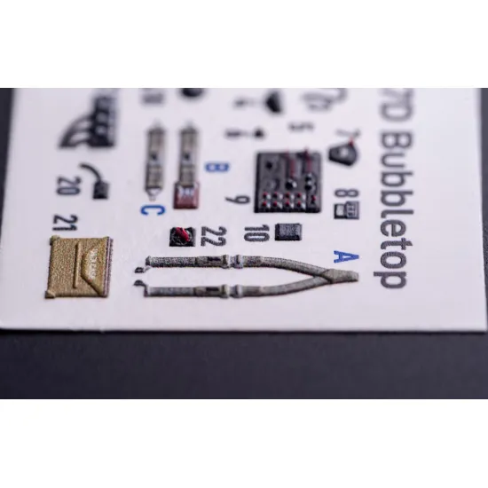 Kelik K72203 1/72 P-47d Bubbletop - Interior 3d Decals For Tamiya Kit