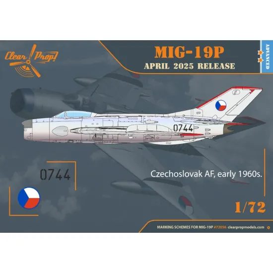 Clear Prop 72056 1/72 Mig-19p Plastic Model Aircraft